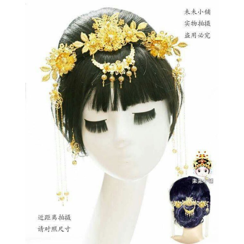 bộ trang sức cổ trang cô dâu