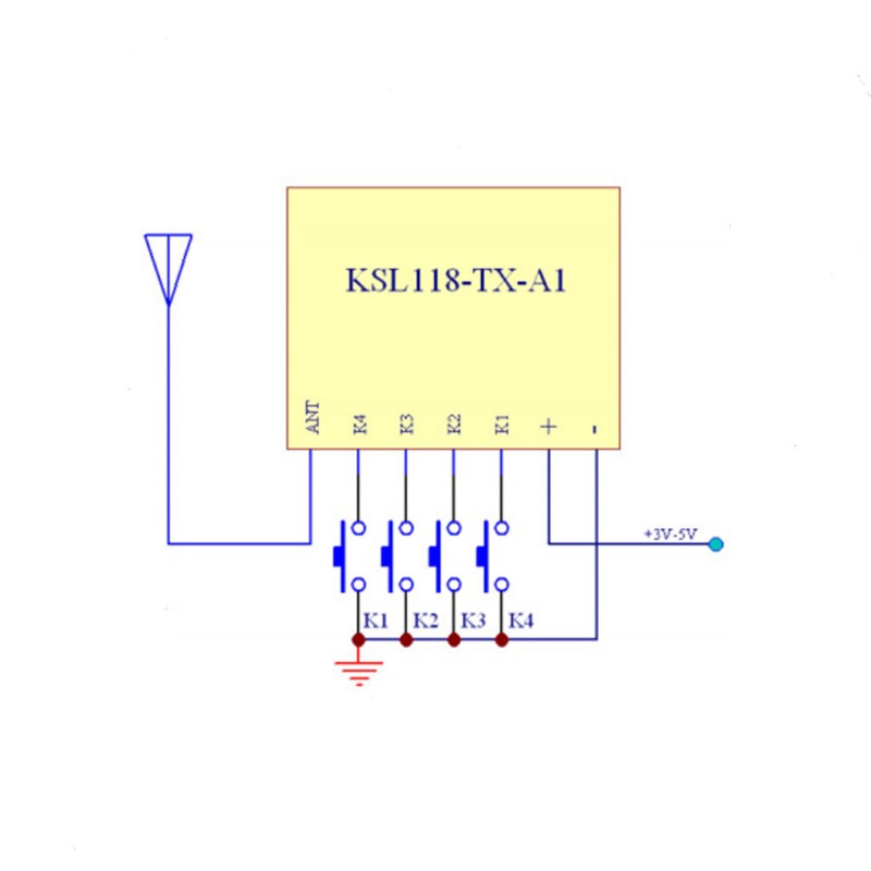 Thiết Bị Truyền Tín Hiệu Không Dây Điều Khiển Từ Xa 433mhz Rf 1527