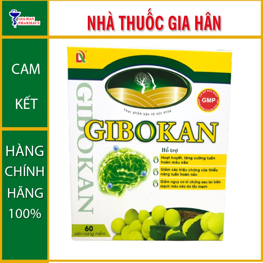 GIBOKAN giúp giảm các triệu chứng của thiểu năng tuần hoàn não hộp 60 viên , Gia Hân
