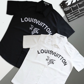 Áo thun nam, áo phông cổ bẻ,cổ trụ tay ngắn trắng đen in thêu logo cotton 100% form ôm cao cấp