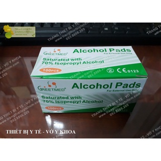 Gạc tẩm cồn - Cồn khô Alcohol Pads - hộp 100 miếng