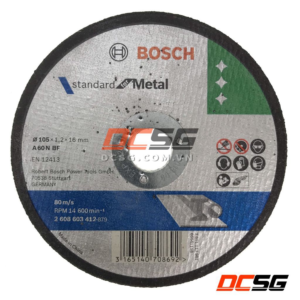 Đá cắt sắt 105x1.2x16mm BOSCH 2608603412 | DCSG