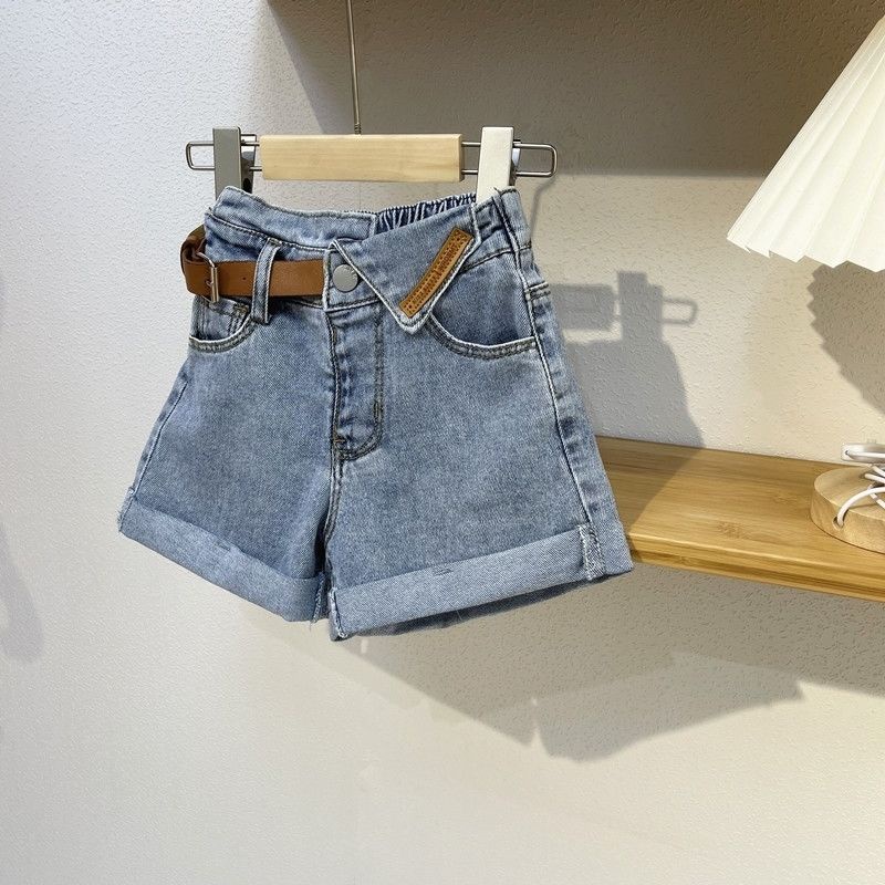 Quần Short Denim Phong Cách Nhật Bản Thời Trang Mùa Hè 2022 Cho Bé Gái
