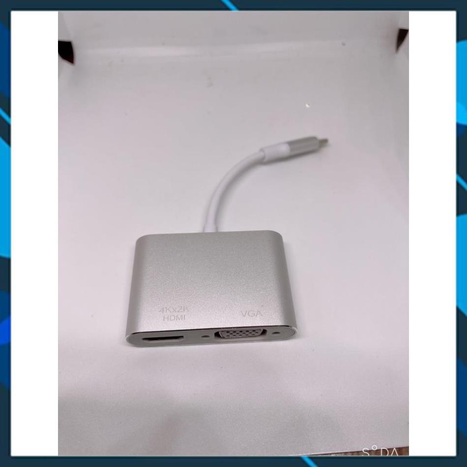 Cáp chuyển USB Type-c ra cổng HDMI/ VGA/ USB và cổng sạc hỗ trợ chế độ Dex - UHV41160