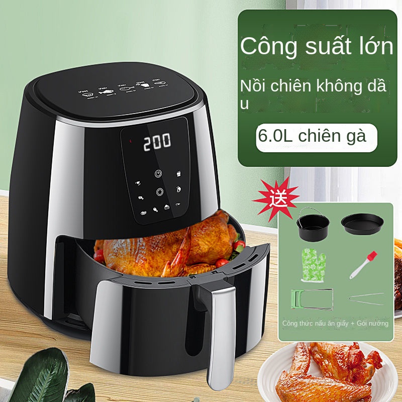 Máy chiên không khí Zhiqu gia dụng công suất lớn đa chức năng 2021 nồi chiên điện mới Nồi chiên tự động không có nồi chi