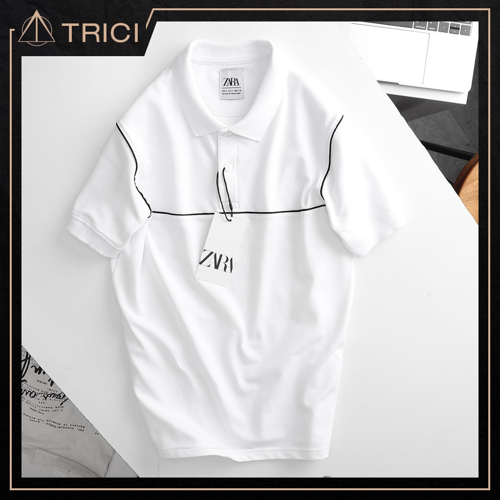 Áo polo zara viền ngang cotton 100% hàng vnxk xuất dư cambodia chuẩn auth | BigBuy360 - bigbuy360.vn