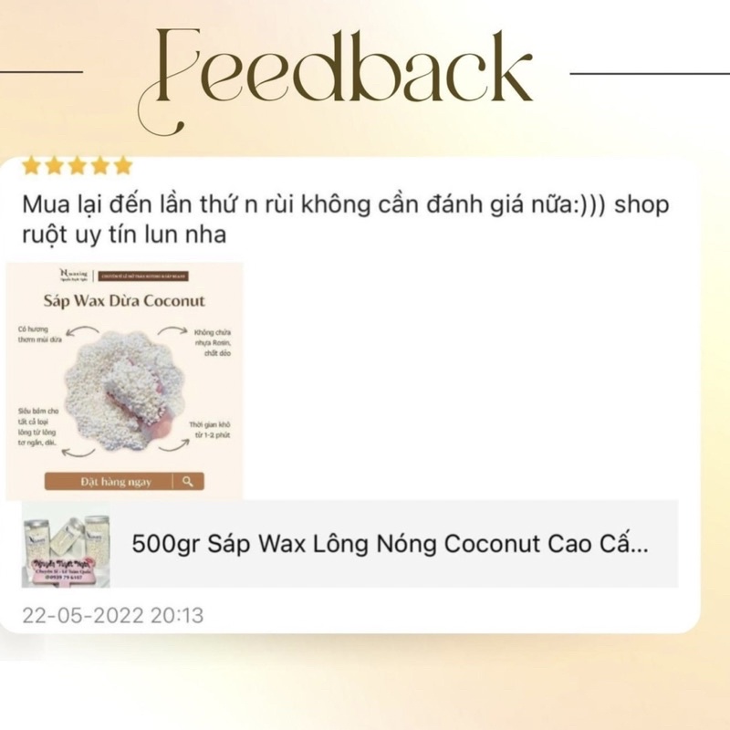 HỦ 500GR Sáp Wax Lông Nóng Coconut Cao Cấp thơm mùi dừa tặng kèm 100gr sáp