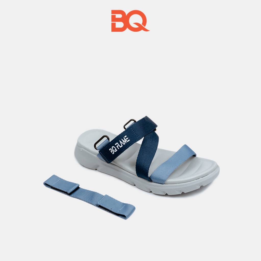 Giày sandal nam nữ đi học quai chéo đế bằng đẹp SD BQ029