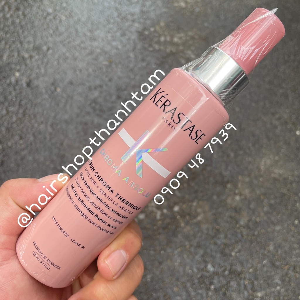 Xịt dưỡng chống rối, giúp bảo vệ màu và phục hồi cho tóc nhuộm Kerastase Chroma Absolu Serum Thermique150ml