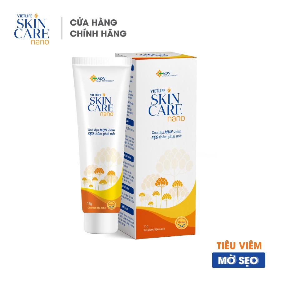 Vietlife Skincare Nano 15gr - GEL Nano kháng khuẩn, ngừa mụn, mờ thâm hiệu quả