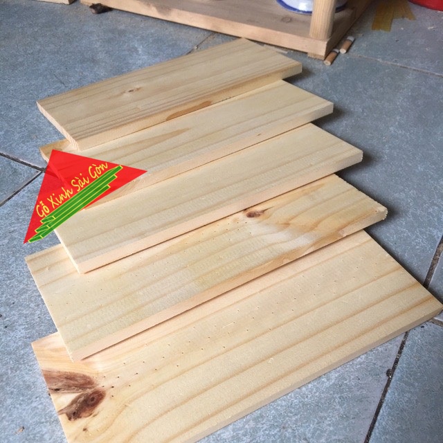 Thanh gỗ thông mới đẹp dài 30cm, rộng 12cm, dày 1cm bào láng đẹp 4 mặt thích hợp trang trí, làm kệ, DIY