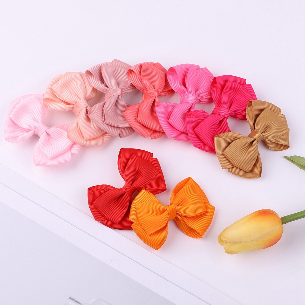 Set 2 Kẹp tóc KIDSBOWS nơ hai lớp dễ thương xinh xắn cho bé gái
