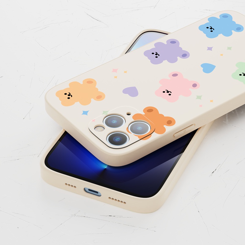 Ốp lưng iphone Ốp điện thoại SUNTAIHO silicon in hình sáu chú gấu con cho iPhone 13 12 11 Pro Max X XR XS Max 7 8 Plus 12mini 13mini