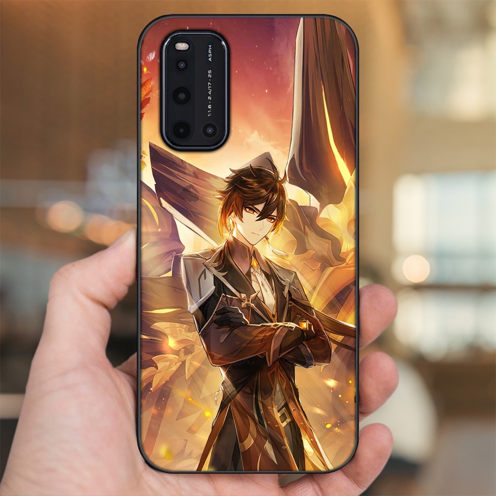 Ốp lưng Vivo V19 viền đen in hình Zhongli Genshin Impact