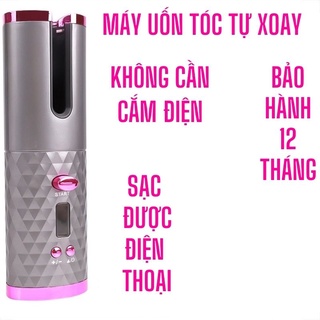 Máy uốn tóc tự động xoay mini làm xoăn hàn quốc không dây cầm tay let's queen hàng chính hãng