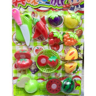 Vỉ Đồ Chơi Cắt Hoa Quả HÀNG ĐẸP