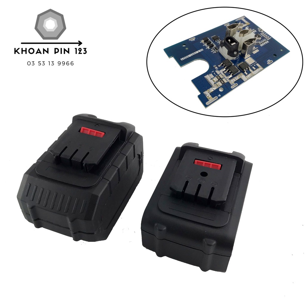 Vỏ pin 5s 2p 3p đóng pin 10 cell - 15 cell 18650 dùng cho máy khoan, máy bắt vít pin 3 khe (boss)