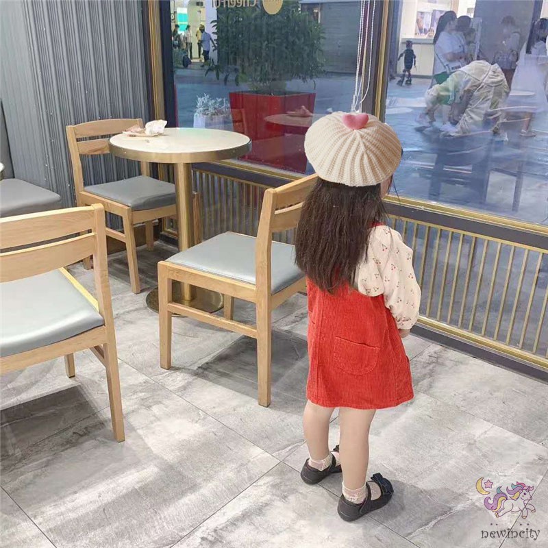 Mũ Nồi Dệt Kim Màu Trơn Dễ Thương Phong Cách Hàn Quốc Cho Bé Gái