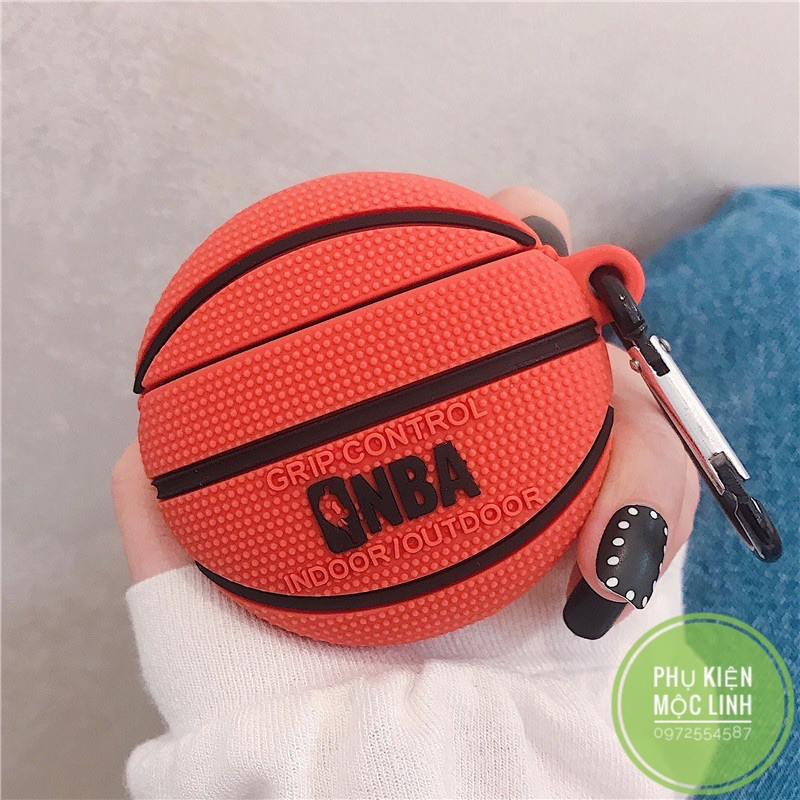 ☘️Tặng kèm móc treo☘️Case Airpod 1 2- Vỏ bao bọc Football Cover đựng tai nghe không dây Airpods Bóng rổ - Bóng đá 3D