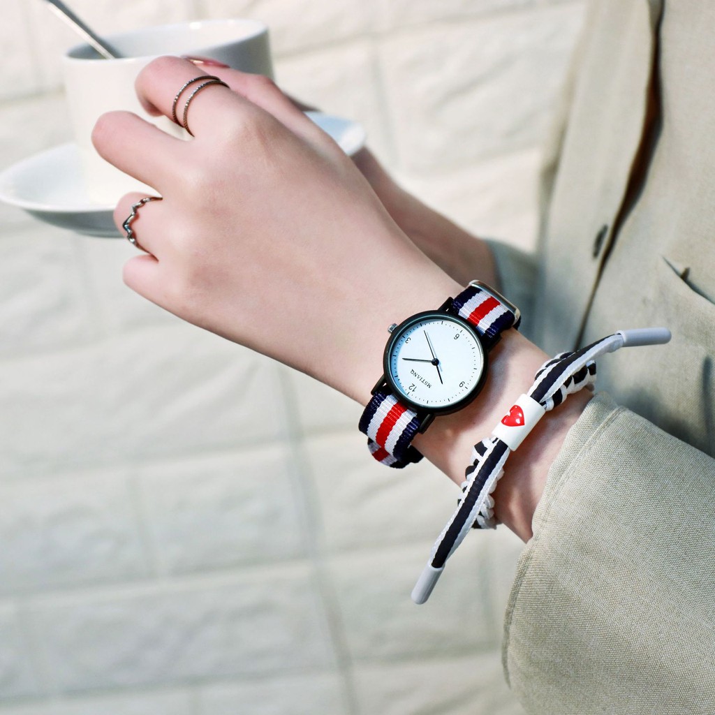 Đồng hồ thời trang nam nữ Mstianq MS30 dây dù siêu bền, phong cách Hàn Quốc, cá tính | BigBuy360 - bigbuy360.vn