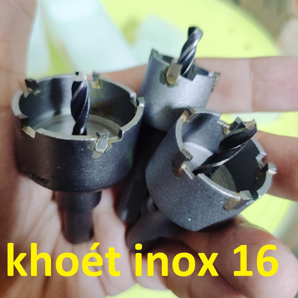Mũi khoét inox 16 , khoét sắt, nhôm, tôn, đầu hợp kim, mũi khoét kim loại 16mm, hàng phổ thông