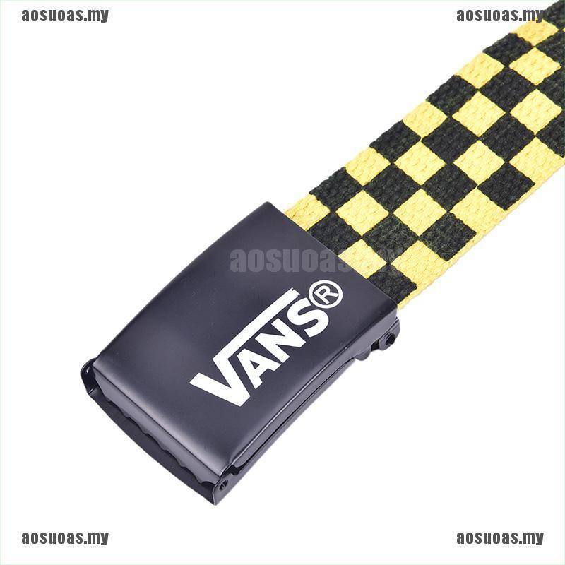 Thắt lưng bằng vải canvas họa tiết chữ VANS thời trang cho nam và nữ | BigBuy360 - bigbuy360.vn