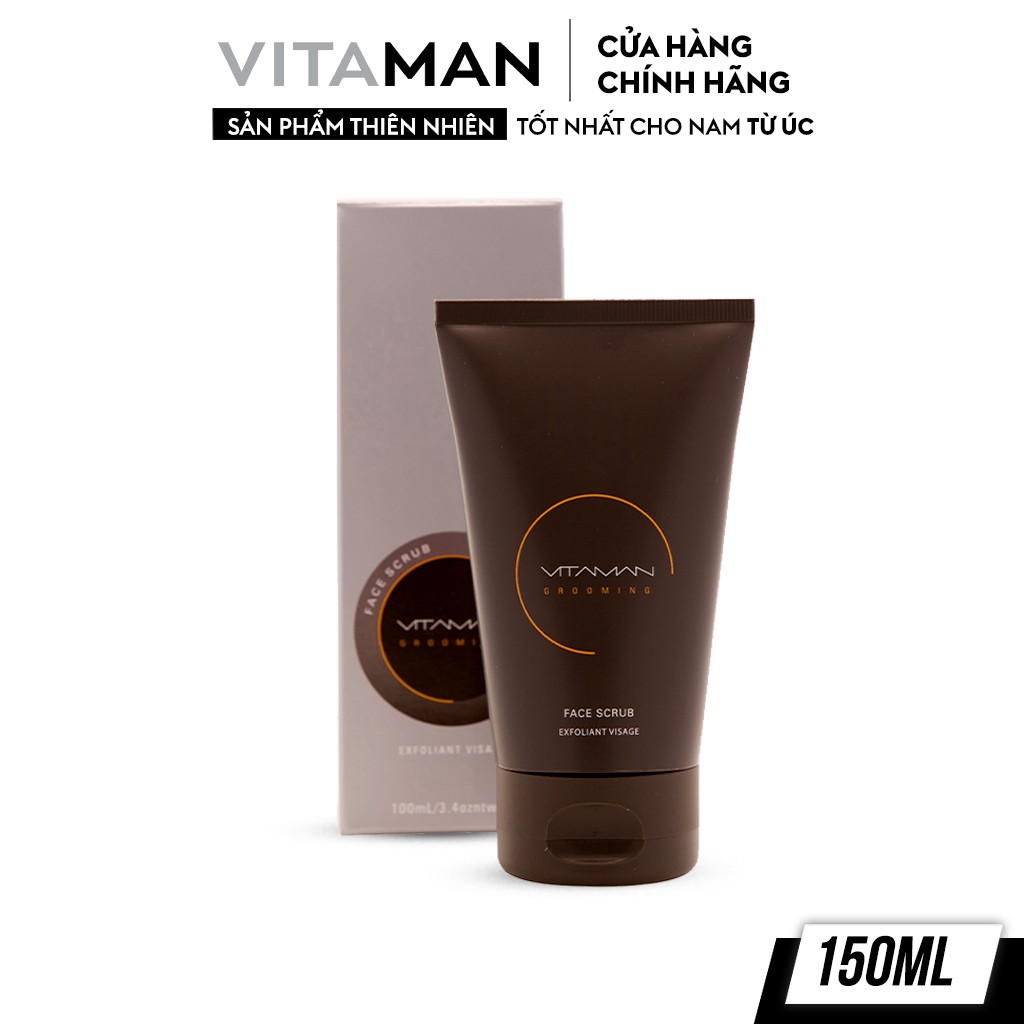 Kem Làm Sạch Tế Bào Chết Cho Da Mặt Dành Cho Nam Vitaman Grooming Face Scrub 100ml