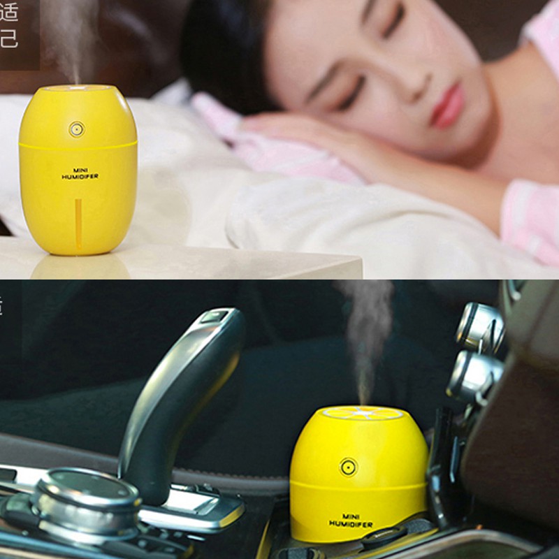 Máy phun sương mini tinh dầu quả chanh kiêm đèn ngủ Lemon Humidifier