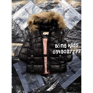 Áo parka bé gái đen mk