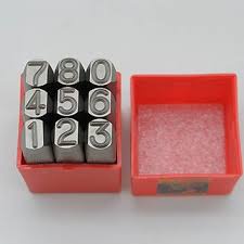 Bộ đóng số và chữ 3mm/ 4mm/ 5mm/ 6mm/ 8mm, chất liệu thép, đóng trên kim loại
