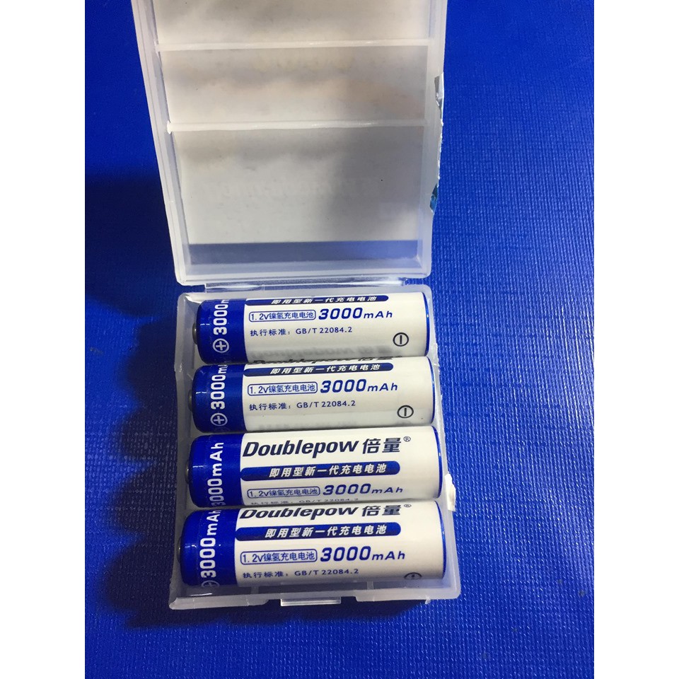 Hộp 4 pin sạc AA 3000mAh Doublepow