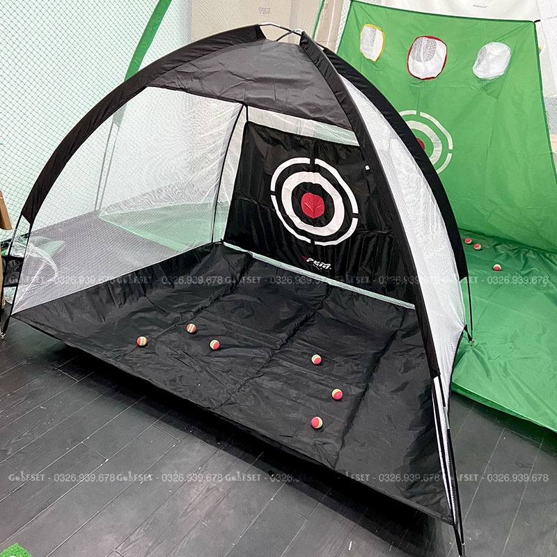 Combo Lồng Tập Golf PGM + Thảm Swing Nhỏ/ Bộ Tập Swing Golf Tại Nhà Giá Rẻ/ Tặng 3 Bóng Golf Xốp/ 2 Màu Sắc Xanh/Đen