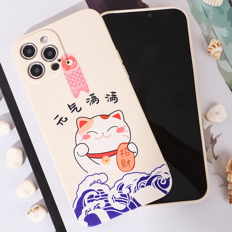 Ốp lưng iphone Tết 2023 bảo vệ camera Mèo Thần Tài dành cho ip 11 7plus 6 6plus 8plus x xr xsmax 11/12/13promax e86