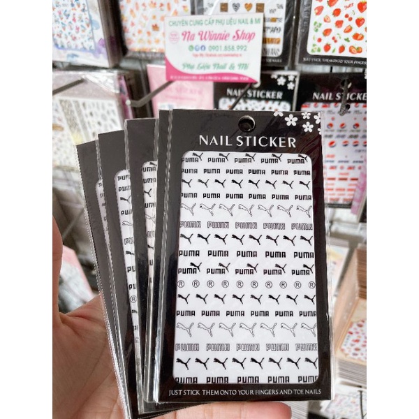 Sticker Dán Móng hình chữ thương hiệu , hoạt hình dễ thương
