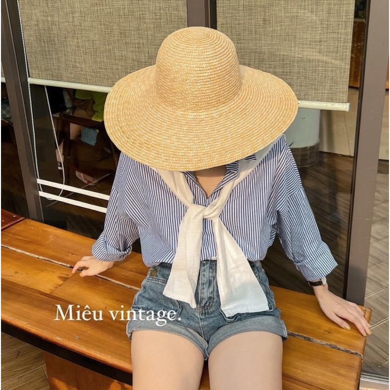 SƠ MI NỮ KẺ SỌC dài tay phom bassic Mao Mao Boutique