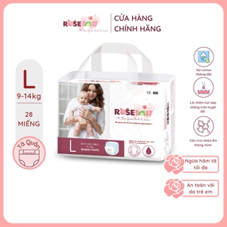 Bịch bỉm quần rose baby size l (28 miếng