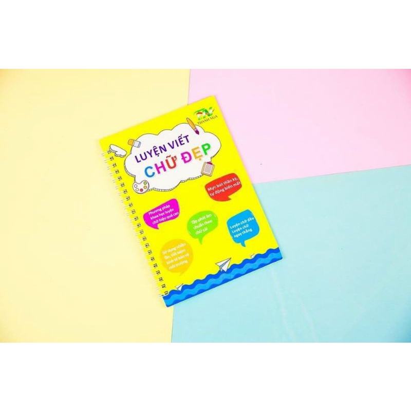 💥 Bộ 3 quyển tập viết tự xóa chuẩn Tiếng Việt kèm bút cho bé💥
