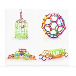 Bộ chơi xếp hình bằng các thanh que sắc màu