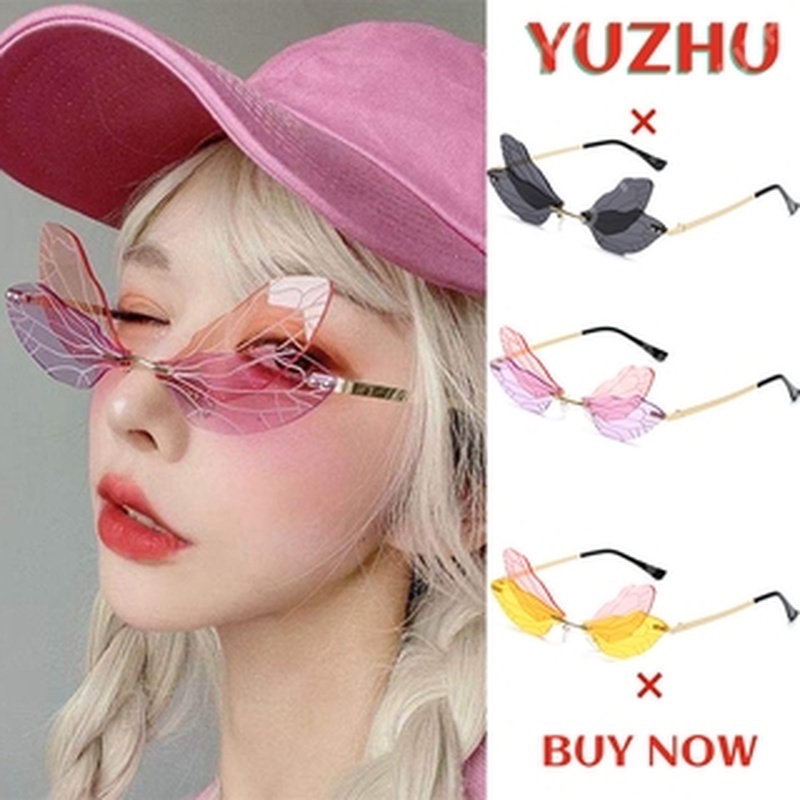 Kính Râm Hình Bướm Thiết Kế Xinh Xắn Hợp Thời Trang