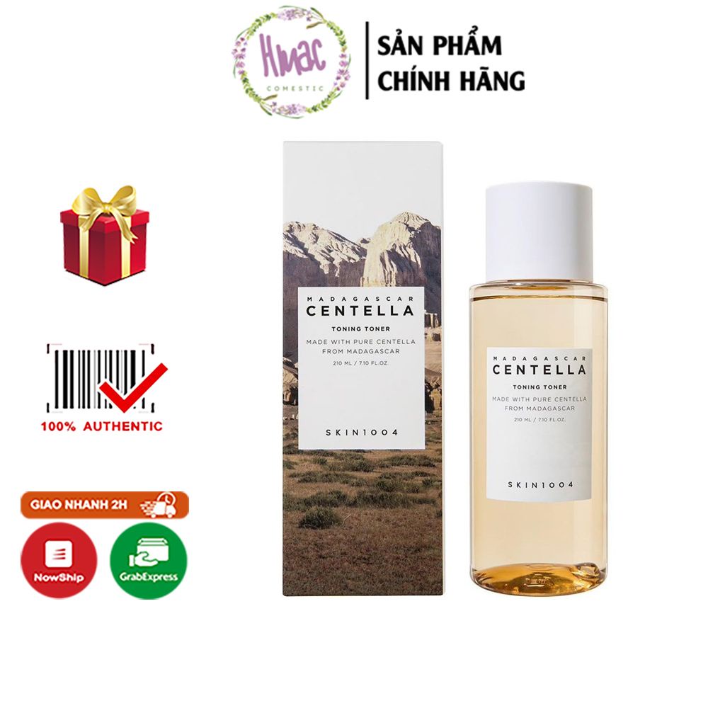 Nước hoa hồng tinh chất rau má ngăn ngừa mụn Skin 1004 Madagascar Centella Asiatica Toning Toner