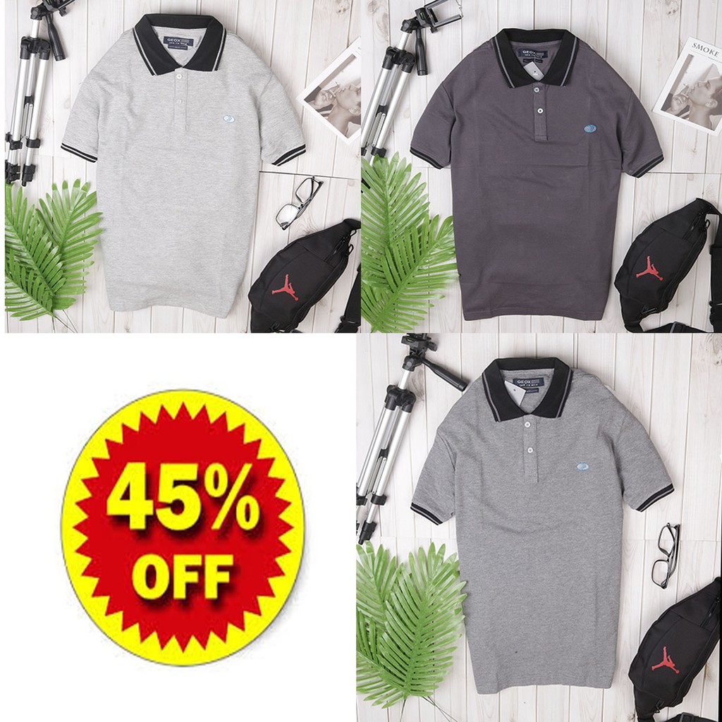 Sale off Áo Polo vải 100% cotton gai siêu thoáng mát