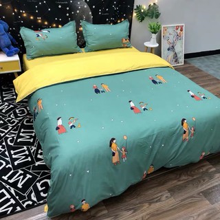 Bộ Chăn Ga Gối Mẫu bơ nhạt