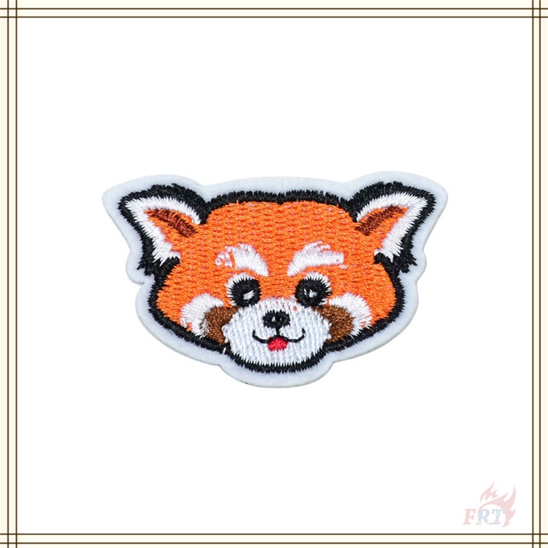 ♚ Miếng Dán Patch Ủi Hình Gấu Trúc Đỏ Đáng Yêu ♚ 1 Cái Tự May Thêu Trên Sắt Trên Huy Hiệu Miếng Vá