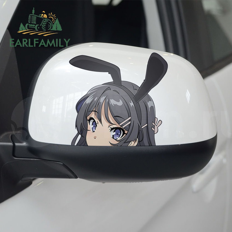 Đề Can Dán Trang Trí Xe Hơi / Xe Máy Chống Thấm Nước Họa Tiết anime sakurajima 13cm