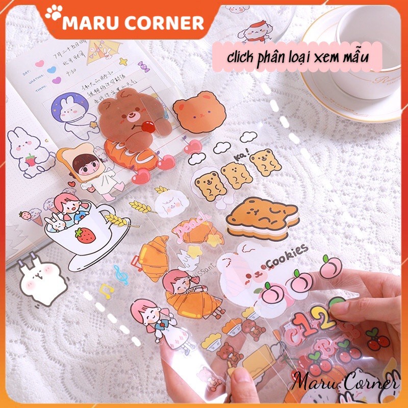 1 Tấm sticker dải dài siêu cute chất liệu không thấm nước chọn mẫu