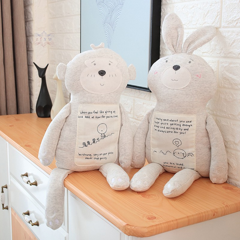 ZFXW Stuffed Animal Baby Doll Plush Toy Long legged Soft Rabbit Pillow for Kids Gift @VN