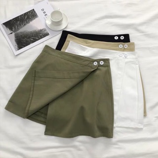 Chân váy kaki vạt chéo