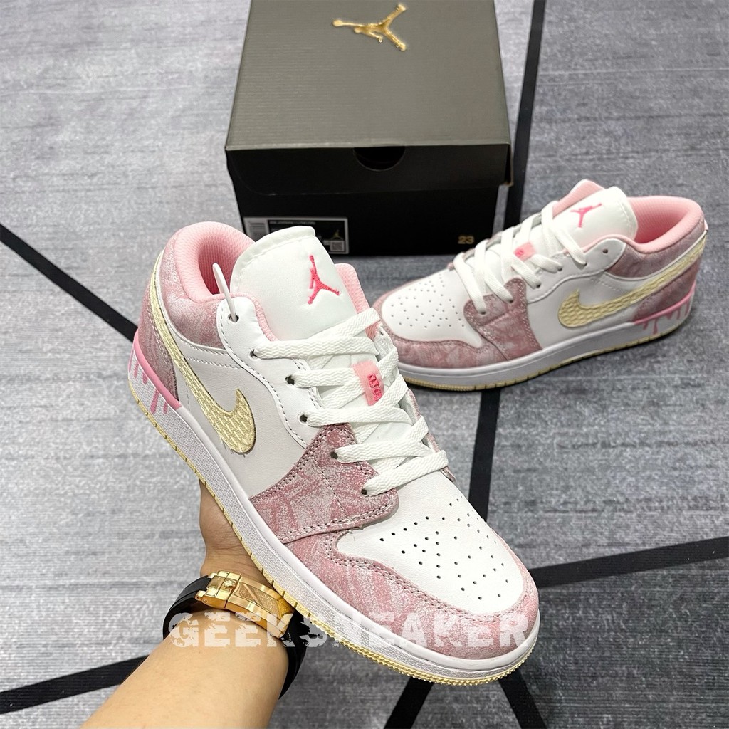 [GeekSneakerZone] Giày Jordan1 Low Paint Drip (Gs) | BigBuy360 - bigbuy360.vn