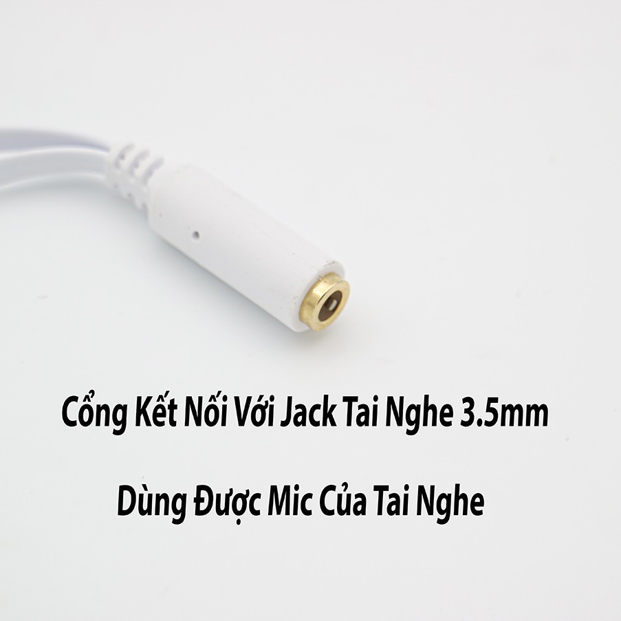 Dây Chia Tai Nghe kết nối tai nghe với laptop máy vi tính pc (20Cm) -MrG