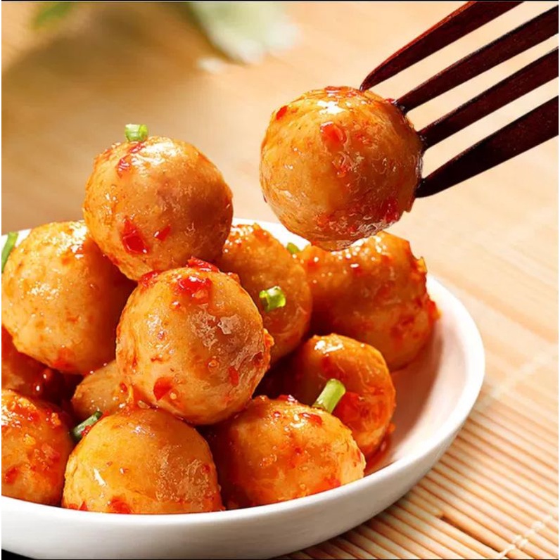 CHẢ VIÊN BẠCH TUỘC TẨM VỊ ĂN LIỀN - Đồ ăn vặt Snackfoodbysuri